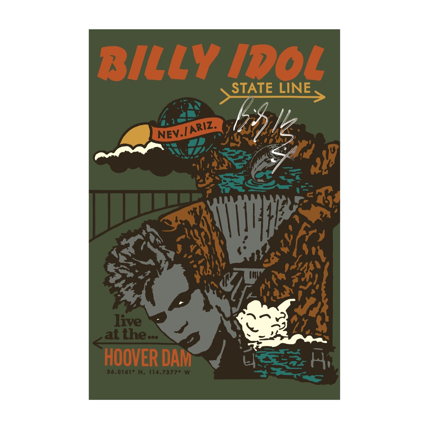 Billy Idol: State Line Poster (Signed)