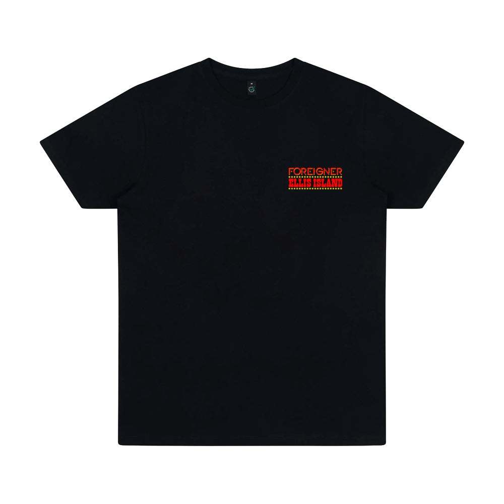 Foreigner: Live At Ellis Island - Black T-Shirt