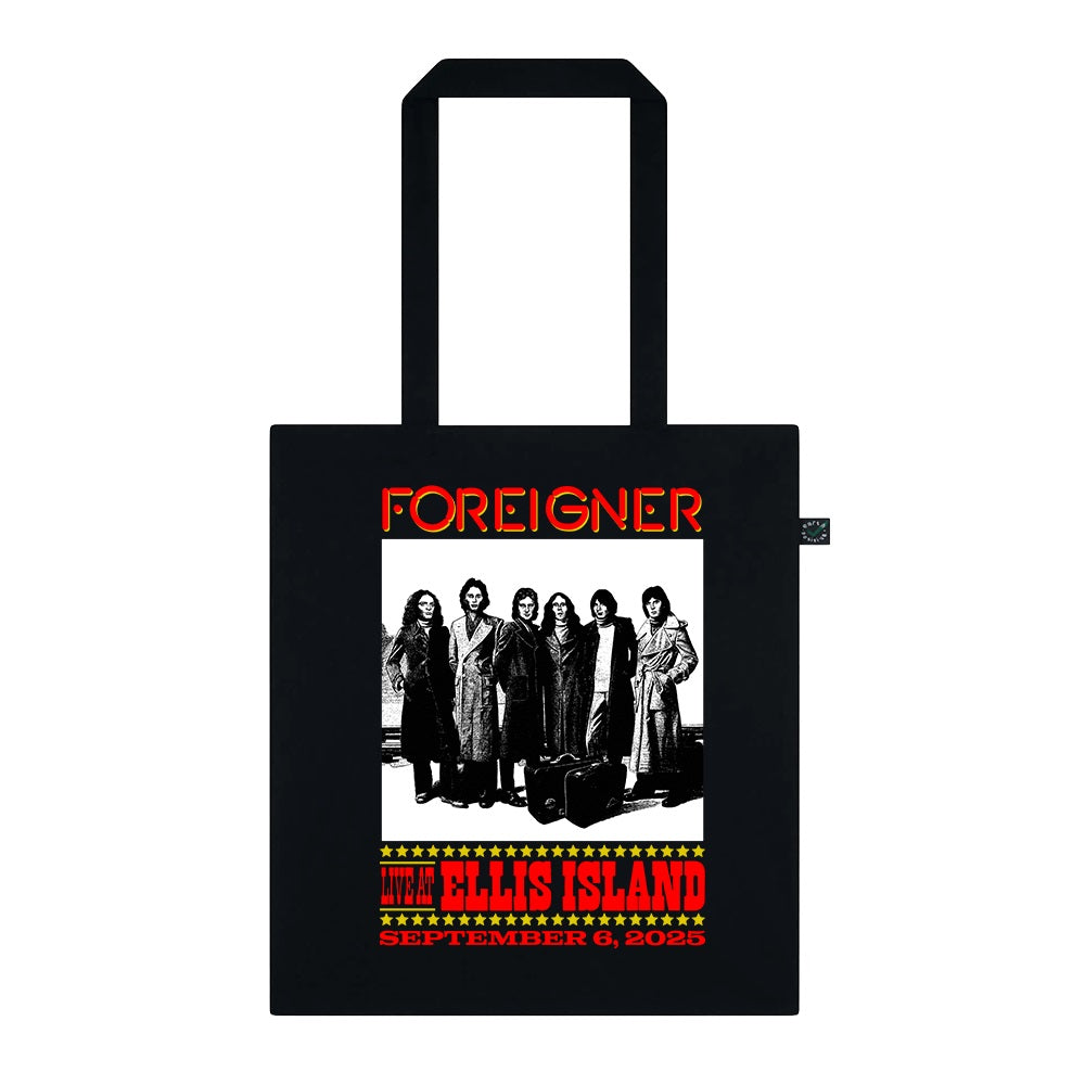 Foreigner: Live At Ellis Island - Black Tote Bag