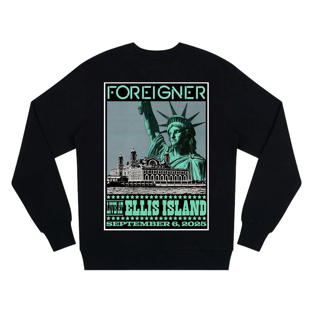 Foreigner: Live At Ellis Island Event - Black Sweatshirt