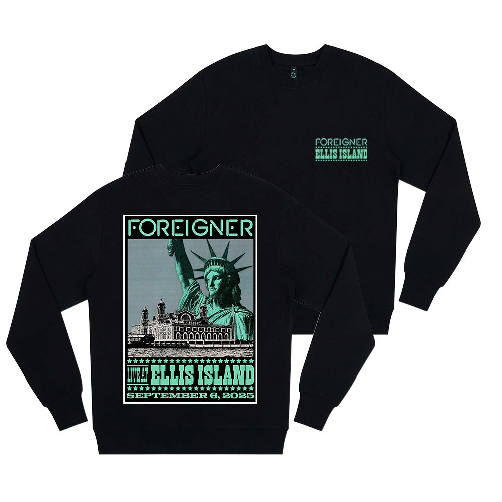 Foreigner: Live At Ellis Island Event - Black Sweatshirt
