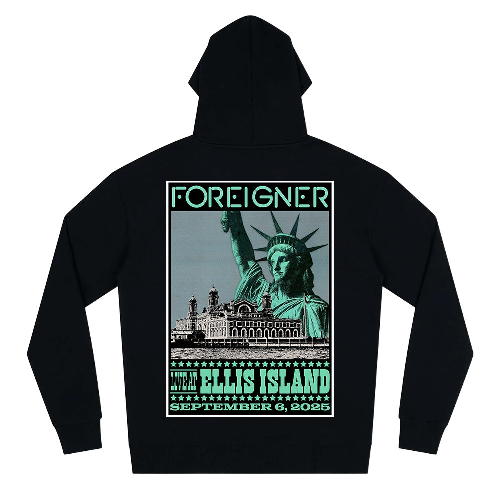 Foreigner: Live At Ellis Island Event - Black Hoodie