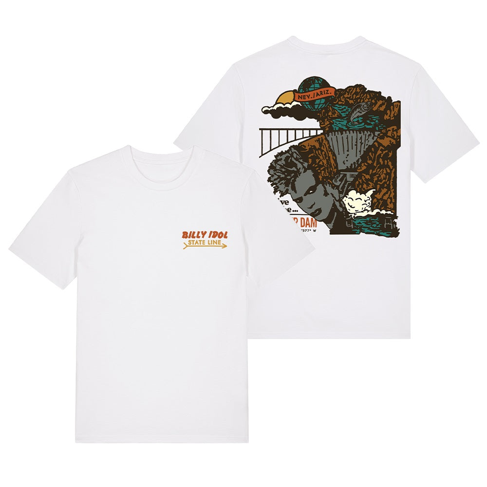 Billy Idol: State Line - White T-Shirt