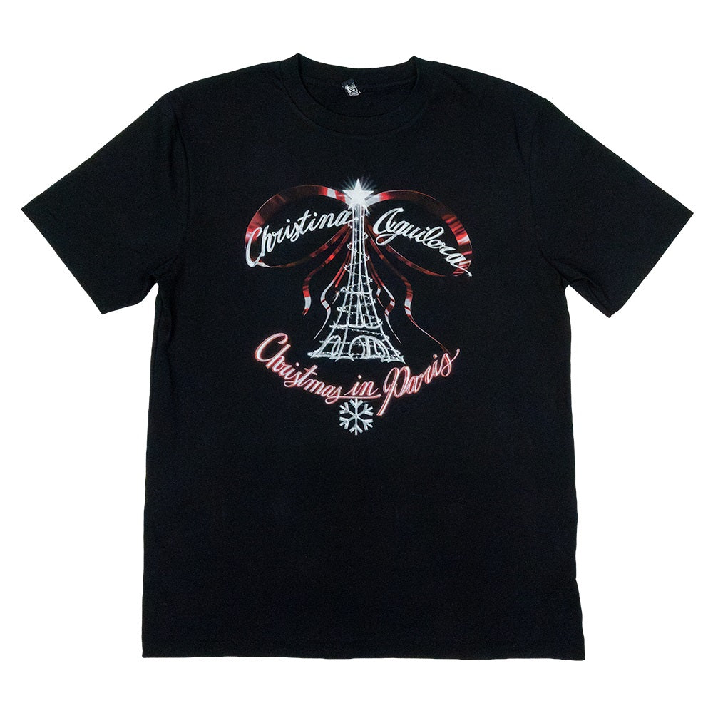 Christina Aguilera: Christmas In Paris - Black T-Shirt