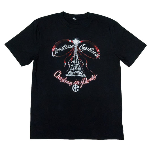 Christina Aguilera: Christmas In Paris - Black T-Shirt