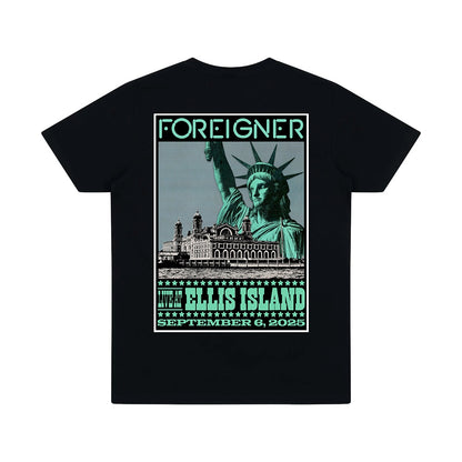 Foreigner: Live At Ellis Island Event - Black T-Shirt
