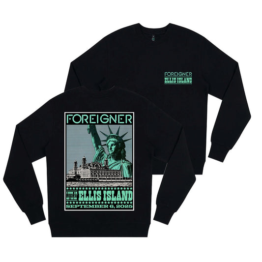 Foreigner: Live At Ellis Island Event - Black Sweatshirt